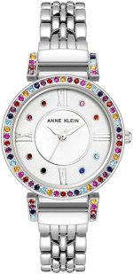 Anne Klein Women's Premium Crystal Accented Bracelet Watch, AK/2928